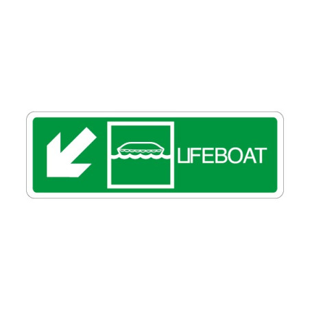 Panneau Lifeboat (vers la gauche en bas)