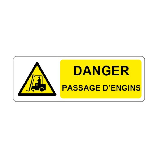 Panneau Danger Passage d'engins