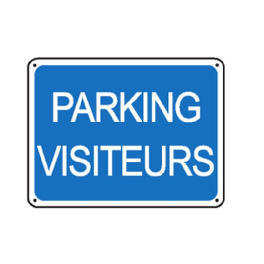Panneau Parking Visiteurs renforcé pour poteau